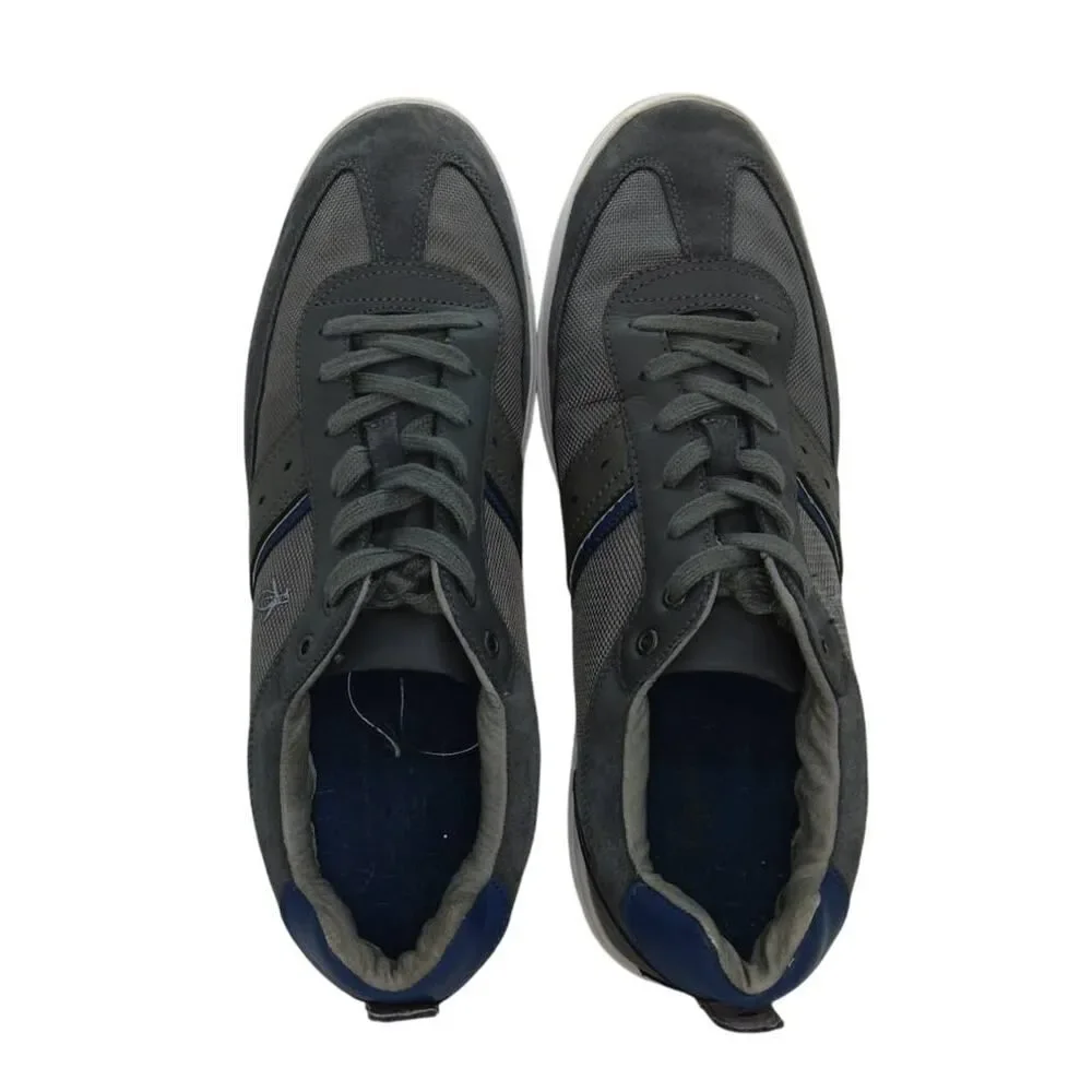 Penguin Mens Pre-owned Gray & Green Suede/Textile Sneakers - Size 13